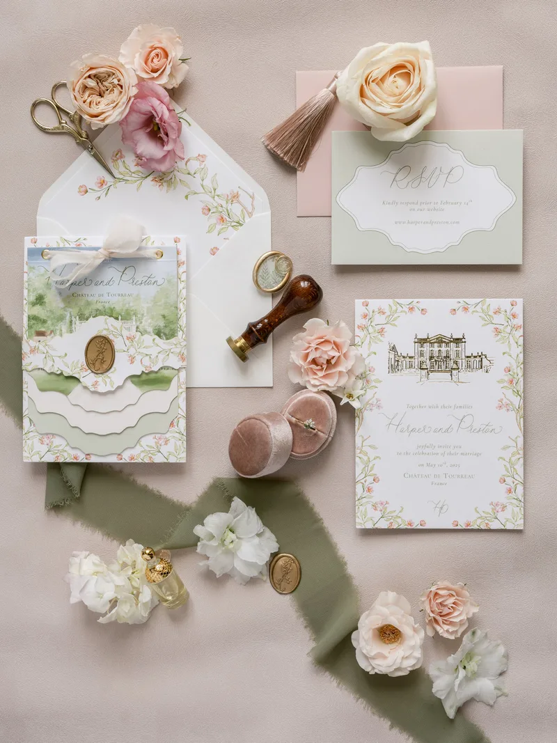 Papeterie et faire-part de mariage au Château Tourreau